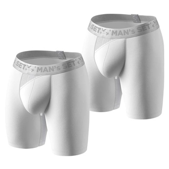 Комплект анатомических трусов Long 2.0 Light, Silver Series, белый, 2шт