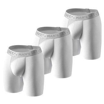 Комплект анатомических трусов Long 2.0 Light, Silver Series, белый, 3шт