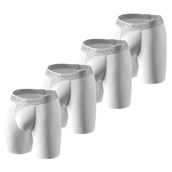 Комплект анатомических трусов Long 2.0 Light, Silver Series, белый, 4шт