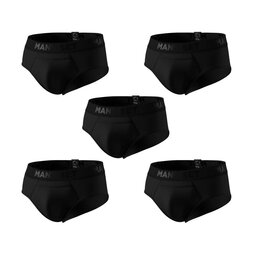 Комплект трусов Anatomic Briefs w/fly Black Series, 5 шт