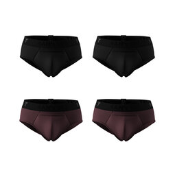 Комплект трусов Anatomic Briefs w/fly Black Series, черный/марсала 4 шт