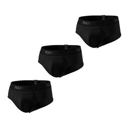 Комплект трусів Anatomic Briefs w/fly, Black Series, 3 шт