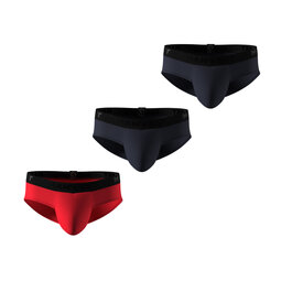 Комплект трусов Anatomic Slips no fly Black Series, тёмно-синий/красный 3 шт