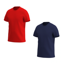 Комплект футболок для мальчика Basic (U-neck) Kids, Red - Navy