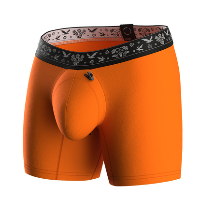 Чоловічі боксери анатомічні, Ukrainian Intimate PRO, Black Series, помаранчевий  MAN's SET  вид спереду