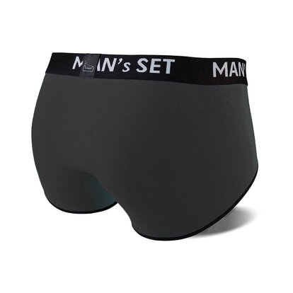 Чоловічі труси бріфи з бавовни, Anatomic Briefs, графітовий  MAN's SET вигляд 4 