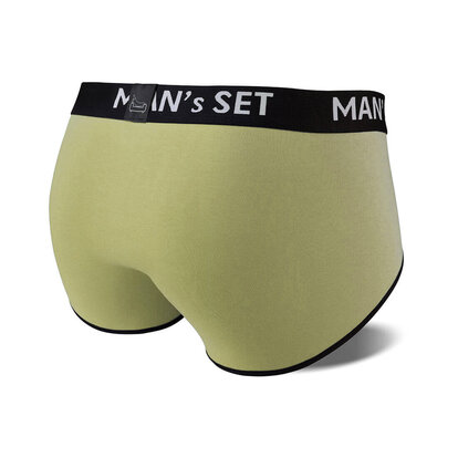 Чоловічі труси бріфи з бавовни, Anatomic Briefs, оливковий  MAN's SET вигляд 4 