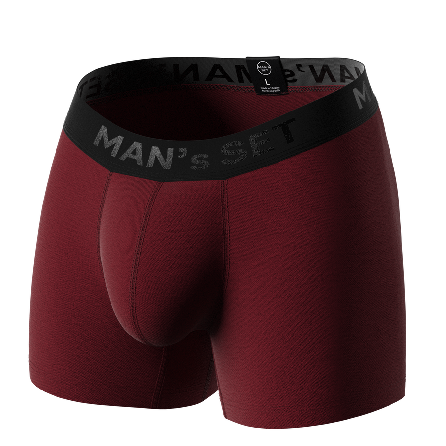 Мужские анатомические боксеры, Intimate MAX Black Series, бордовый