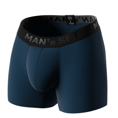 Чоловічі анатомічні боксери, Intimate Black Series, темно-блакитний  MAN's SET  вид спереду