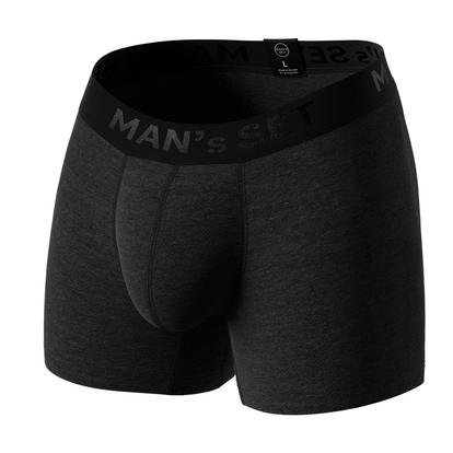 Чоловічі анатомічні боксери, Intimate Black Series, антрацит  MAN's SET  вид спереду