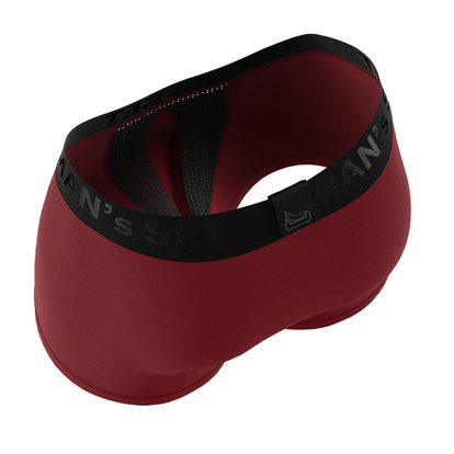 Чоловічі анатомічні боксери  із бавовни з сіткою, Anatomic Classic Light, Black Series, темно-червоний  MAN's SET вигляд 2 