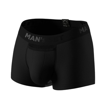 Чоловічі анатомічні боксери із бавовни з сіткою, Anatomic Classic Light, Black Series, чорний
