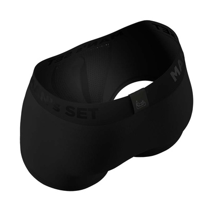 Чоловічі анатомічні боксери із бавовни з сіткою, Anatomic Classic Light, Black Series, чорний  MAN's SET вигляд 3 