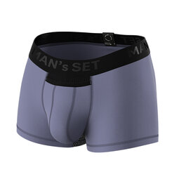 Мужские анатомические боксеры из хлопка с сеткой, Anatomic Classic Light, Black Series, стальной