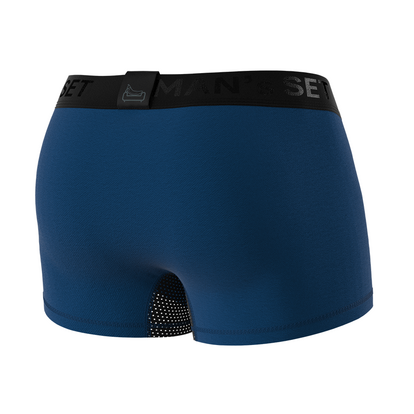 Чоловічі анатомічні боксери  із бавовни з сіткою, Anatomic Classic Light, Black Series, темно-блакитний  MAN's SET вигляд 3 