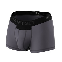Мужские анатомические боксеры из хлопка с сеткой, Anatomic Classic Light, Black Series, графитовый