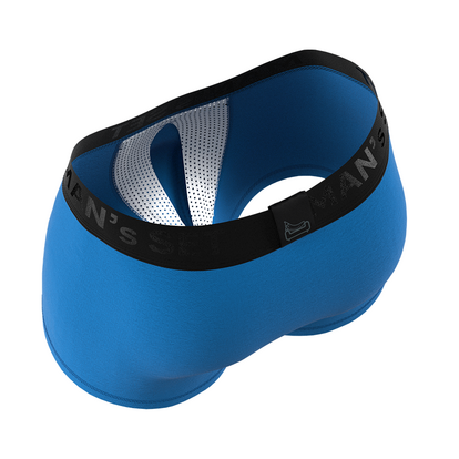 Мужские анатомические боксеры из хлопка с сеткой, Anatomic Classic Light, Black Series, лазурный  MAN's SET вид 2 