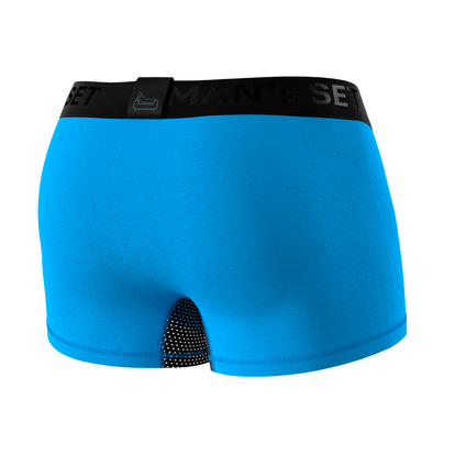 Мужские анатомические боксеры из хлопка с сеткой, Anatomic Classic Light, Black Series, бирюзовый  MAN's SET вид 3 
