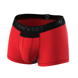 Мужские анатомические боксеры из хлопка с сеткой, Anatomic Classic Light, Black Series, красный