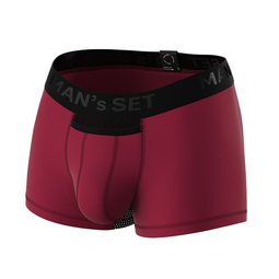 Мужские анатомические боксеры из хлопка с сеткой, Anatomic Classic Light, Black Series, бордовый