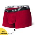 Чоловічі анатомічні боксери з бавовни з сіткою, Anatomic Classic Light, бордовий