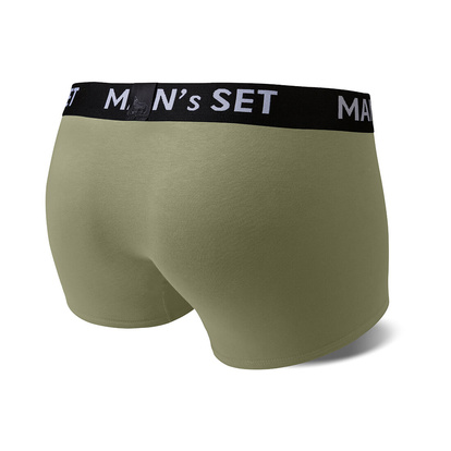 Мужские анатомические боксеры из хлопка, Modern, оливковый  MAN's SET вид 1 