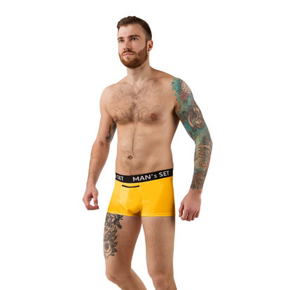 Чоловічі анатомічні боксери з бавовни, Modern, жовтий  MAN's SET вигляд 2 