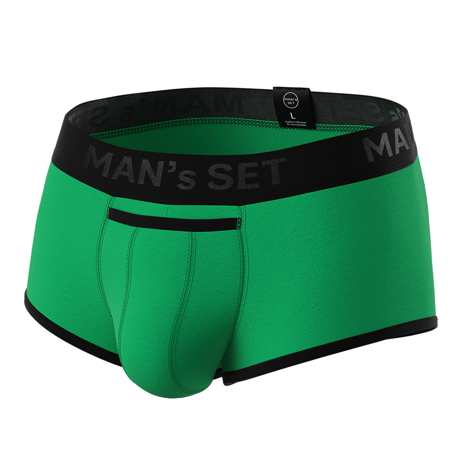 Мужские анатомические спортивные боксеры из хлопка, Sport Black Series, зелёный