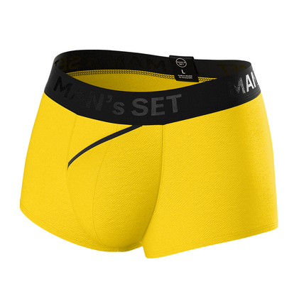 Чоловічі анатомічні спортивні боксери Anatomic Sport 2.0 Black Series, лимонний  MAN's SET  вид спереду