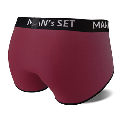 Чоловічі труси бріфи з бавовни, Anatomic Briefs, бордовий  MAN's SET вигляд 2 