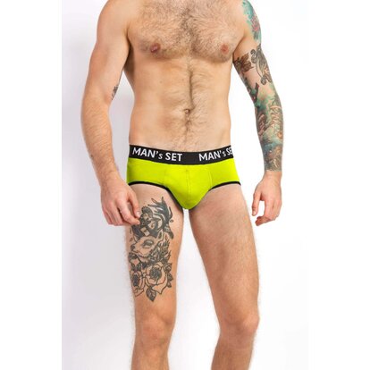 Чоловічі труси бріфи з бавовни, Anatomic Briefs, жовті  MAN's SET вигляд 2 