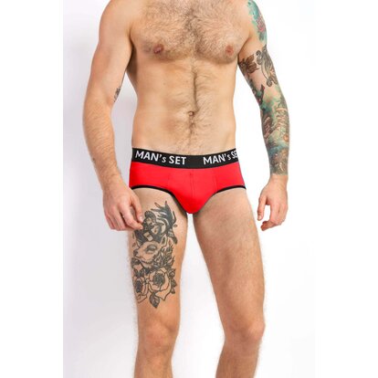 Мужские трусы брифы из хлопка, Anatomic Briefs, красный  MAN's SET вид 2 