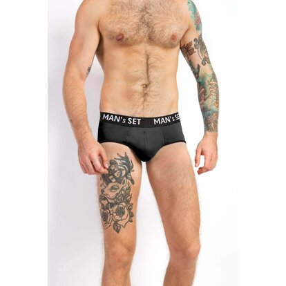 Чоловічі труси бріфи з бавовни, Anatomic Briefs, графітовий  MAN's SET вигляд 2 
