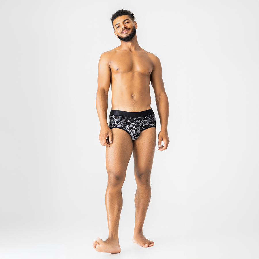 Чоловічі труси бріфи Anatomic Briefs 2.0 Black Series, Ink Splash