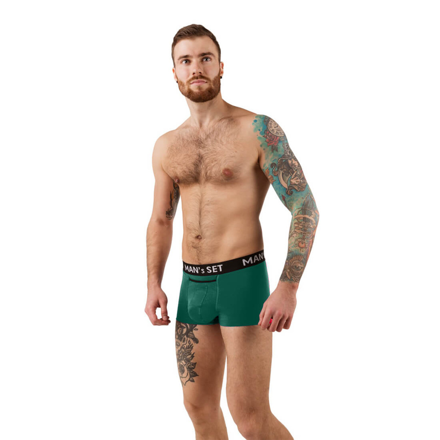 Мужские анатомические боксеры из хлопка, Anatomic Classic, тёмно-зелёный