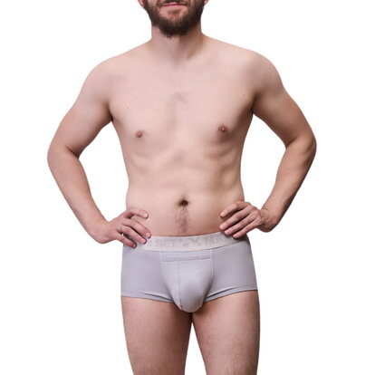 Чоловічі анатомічні спортивні боксери Sport w/fly, Silver Series, сірий  MAN's SET вигляд 1 