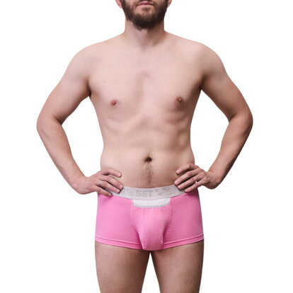Чоловічі боксери із бавовни з сіткою, Anatomic Classic Light, Silver Series, рожевий  MAN's SET вигляд 1 