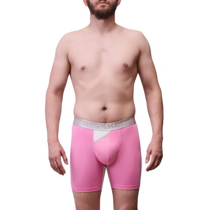 Чоловічі боксери із бавовни з сіткою, Anatomic Long 2.0 Light, Silver Series, рожевий  MAN's SET вигляд 1 