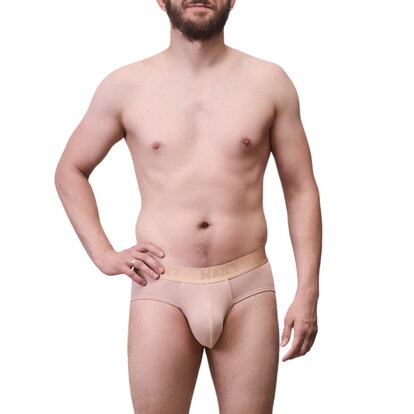 Чоловічі труси сліпи Anatomic Slips no fly Gold Series, бежевий  MAN's SET вигляд 1 