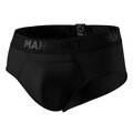 Чоловічі труси бріфи з бавовни, Anatomic Briefs w/fly Black Series, чорний