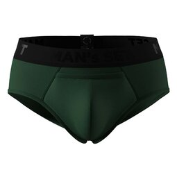 Мужские анатомические трусы брифы из хлопка, Anatomic Briefs w/fly Black Series, тёмно-зелёный