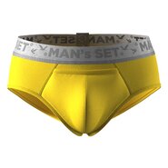 Мужские анатомические трусы брифы из хлопка, Anatomic Briefs w/fly Silver Series, жёлтый