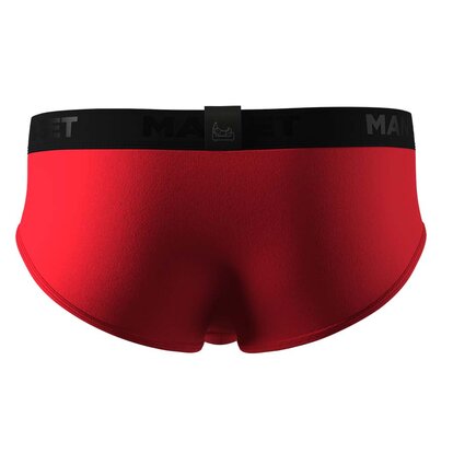 Cліпи з бавовни, Anatomic Slips no fly Black Series, червоний вид ззаду