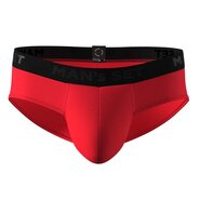 Мужские анатомические слипы из хлопка, Anatomic Slips no fly Black Series, краснный