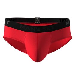 Чоловічі анатомічні сліпи з бавовни, Anatomic Slips no fly Black Series, червоний