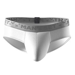 Чоловічі анатомічні сліпи з бавовни, Anatomic Slips no fly Silver Series, білий