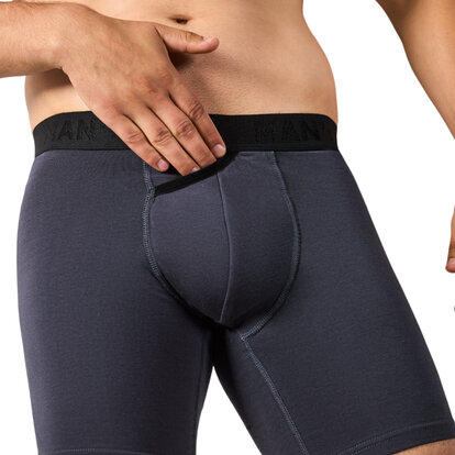 Чоловічі анатомічні боксери з бавовни, Anatomic Long 2.0, Black Series, темно-синій  MAN's SET вигляд 2 
