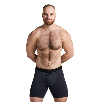 Чоловічі анатомічні боксери з бавовни, Anatomic Long 2.0, Black Series, темно-синій  MAN's SET вигляд 1 