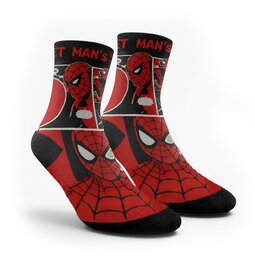 Шкарпетки дитячі Middle Printed Socks, Spider Hero Comic Red