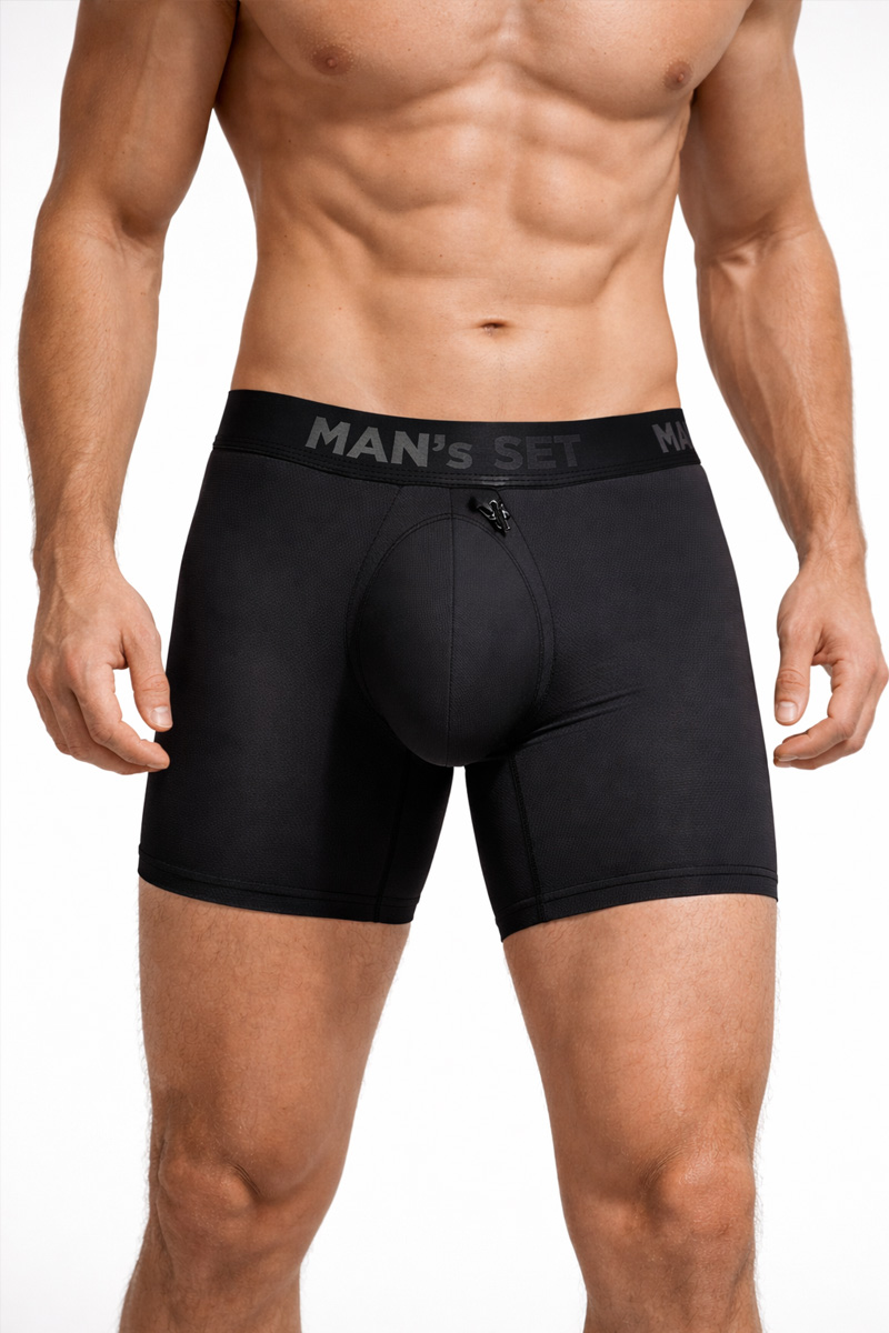 Удлиненные спортивные боксеры с фиксатором для гениталий Man Set для бега
